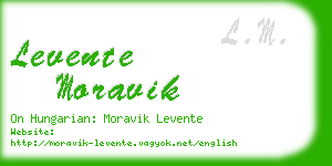 levente moravik business card